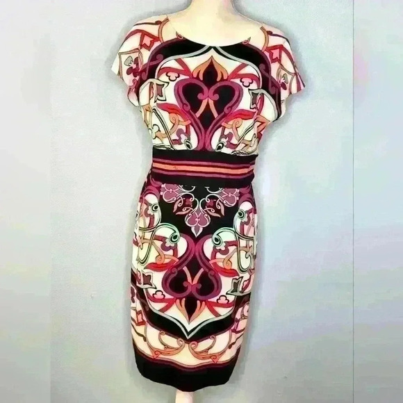Nicole by Nicole Miller knee length short sleeved, lined dress size 16 - Picture 1 of 13